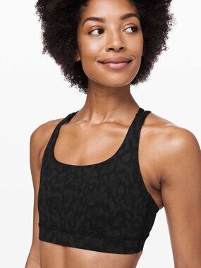 Lululemon Energy Bra Size 6 Formation Camo Deep Coal Multi W2AAJS Sports